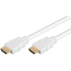 Goobay HDMI 2.0 Male with Ethernet 10m Cable - 4K 60Hz, Premium Quality, White - Perfect for Home Theater!